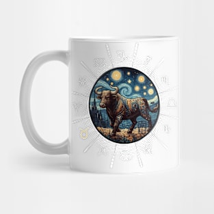 ZODIAC Taurus - Astrological TAURUS - TAURUS - ZODIAC sign - Van Gogh style - 2 Mug